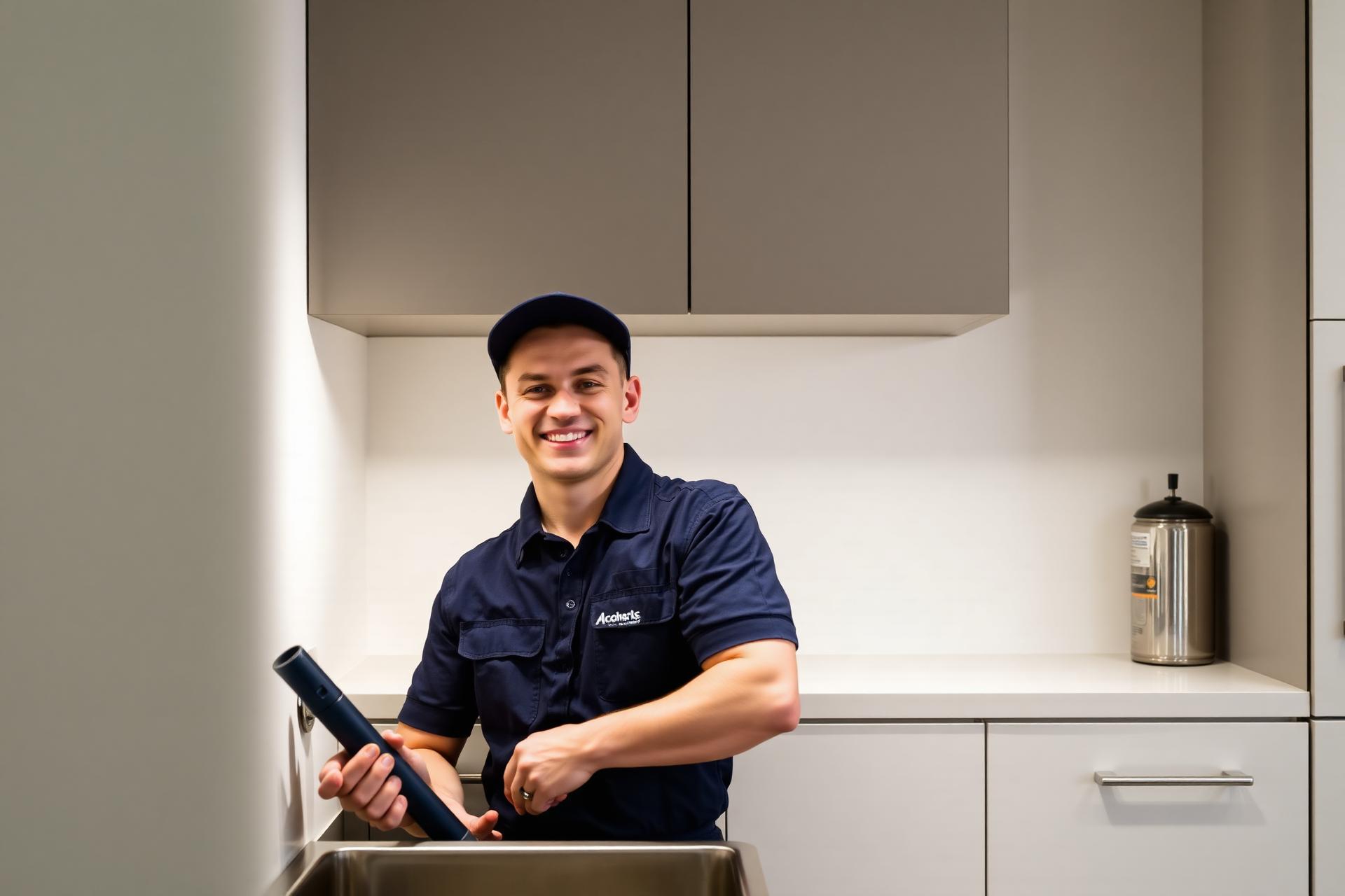 Professional plumber ready to help